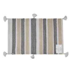 Kirkland's Home And Black Stripe With Tassel Outdoor Area Rug- Outdoor Rugs