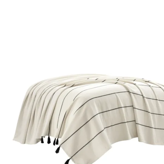 Kirkland's Home And Black Striped King Coverlet- Bedspreads & Coverlets