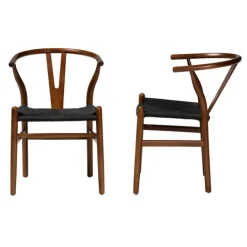 Kirkland's Home And Black Wishbone Dining Chairs, Set Of 2- Dining Chairs