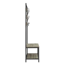 Kirkland's Home And Black Wood Bench Hall Tree- Entryway Furniture