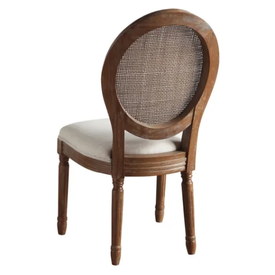 Kirkland's Home And Brown Cane Oval Back Dining Chair- Dining Chairs