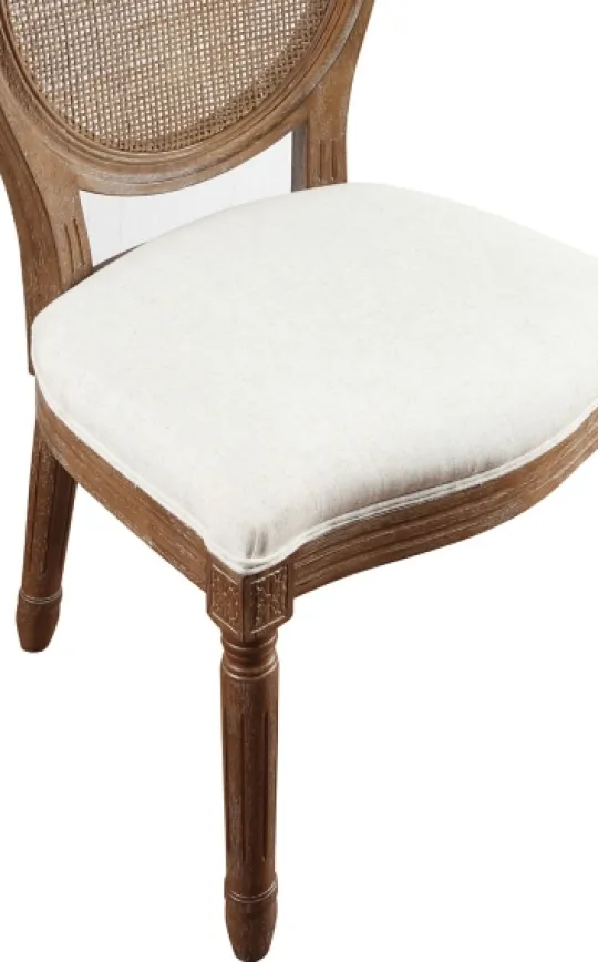 Kirkland's Home And Brown Cane Oval Back Dining Chair- Dining Chairs