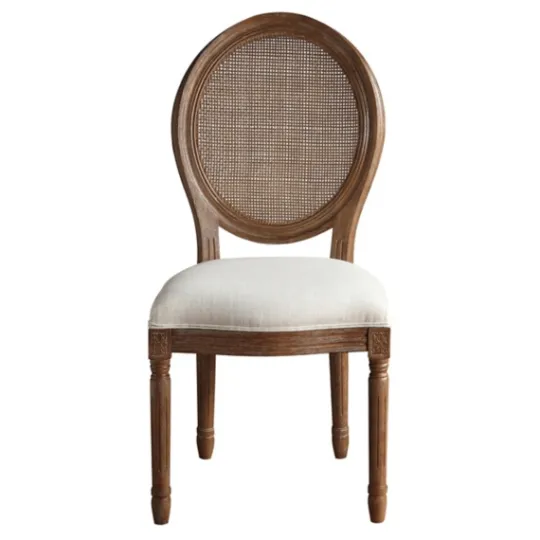 Kirkland's Home And Brown Cane Oval Back Dining Chair- Dining Chairs