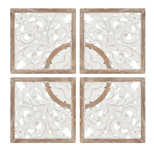 Kirkland's Home And Brown 4-Pc. Medallion Plaque- Wall Plaques