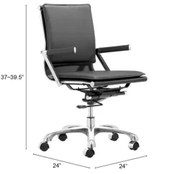 Kirkland's Home And Chrome Ergonomic Office Chair- Office Furniture
