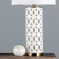 Kirkland's Home And Gold Cut-Out Ovals Table Lamp- Table Lamps