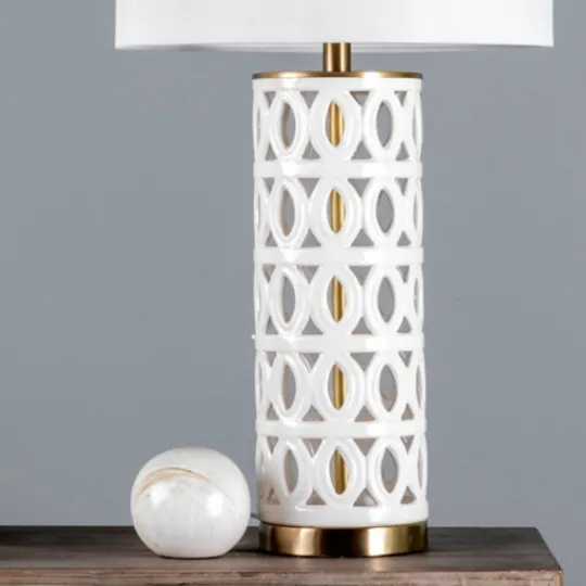 Kirkland's Home And Gold Cut-Out Ovals Table Lamp- Table Lamps