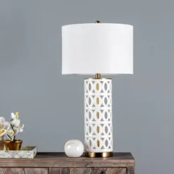 Kirkland's Home And Gold Cut-Out Ovals Table Lamp- Table Lamps