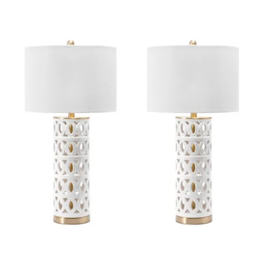 Kirkland's Home And Gold Cut-Out Ovals Table Lamp- Table Lamps