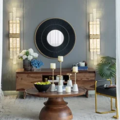 Kirkland's Home And Gold Double Ribbed Wall Mirror- Decorative Mirrors