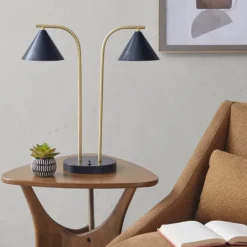 Kirkland's Home And Gold Double Shade Table Lamp- Table Lamps