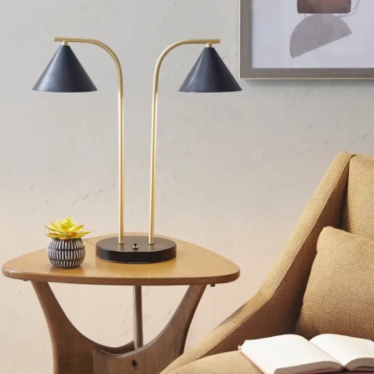 Kirkland's Home And Gold Double Shade Table Lamp- Table Lamps