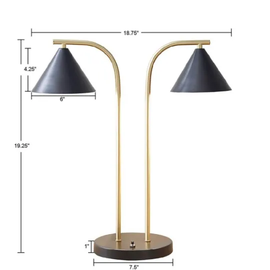 Kirkland's Home And Gold Double Shade Table Lamp- Table Lamps