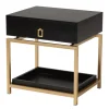 Kirkland's Home And Gold 1-Drawer Nightstand- Nightstands