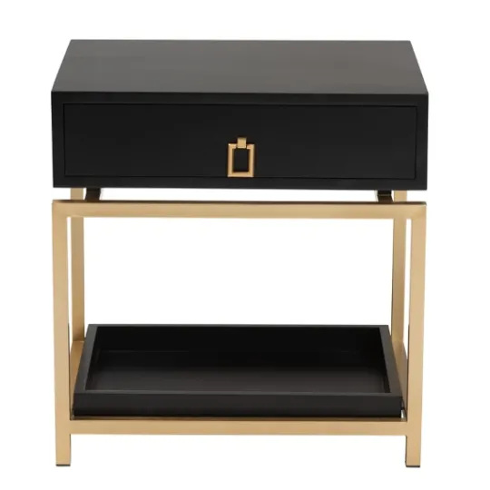 Kirkland's Home And Gold 1-Drawer Nightstand- Nightstands