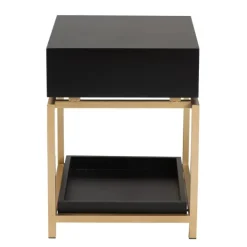 Kirkland's Home And Gold 1-Drawer Nightstand- Nightstands