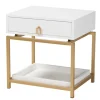Kirkland's Home And Gold 1-Drawer Nightstand- Nightstands