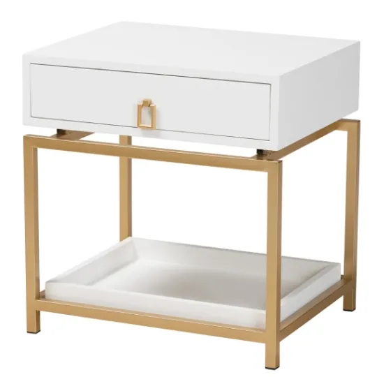 Kirkland's Home And Gold 1-Drawer Nightstand- Nightstands
