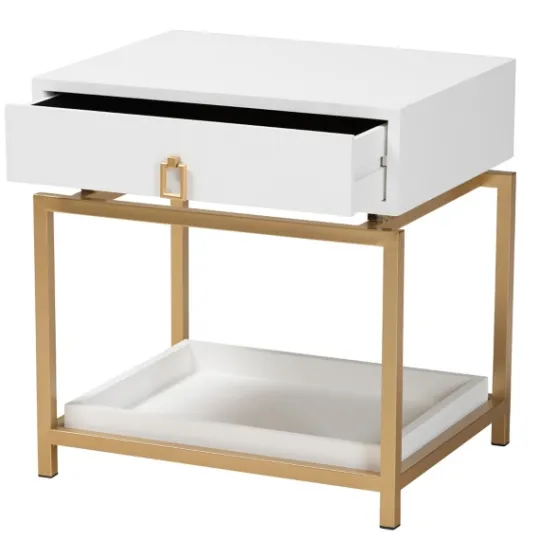 Kirkland's Home And Gold 1-Drawer Nightstand- Nightstands