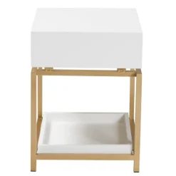 Kirkland's Home And Gold 1-Drawer Nightstand- Nightstands