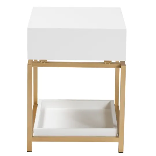 Kirkland's Home And Gold 1-Drawer Nightstand- Nightstands