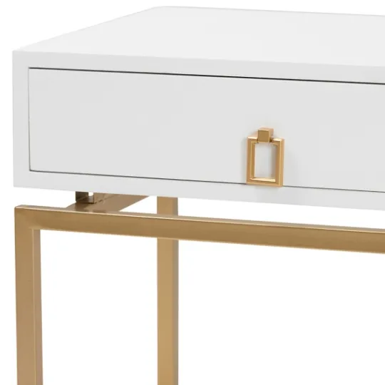 Kirkland's Home And Gold 1-Drawer Nightstand- Nightstands