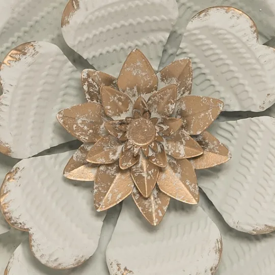 Kirkland's Home And Gold Metal Flower Large Wall Plaque- Wall Plaques