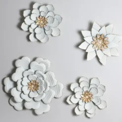 Kirkland's Home And Gold Metal Flower Small Wall Plaque- Wall Plaques