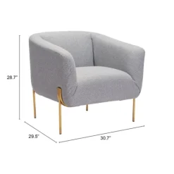Kirkland's Home And Gold Rounded Back Accent Chair- Accent Chairs