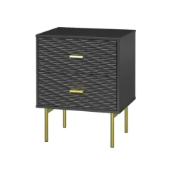 Kirkland's Home And Gold Wave Nightstand- Nightstands