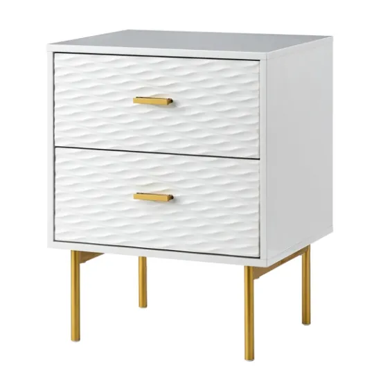 Kirkland's Home And Gold Wave Nightstand- Nightstands