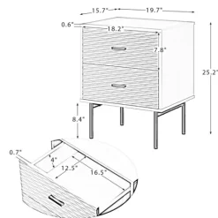 Kirkland's Home And Gold Wave Nightstand- Nightstands