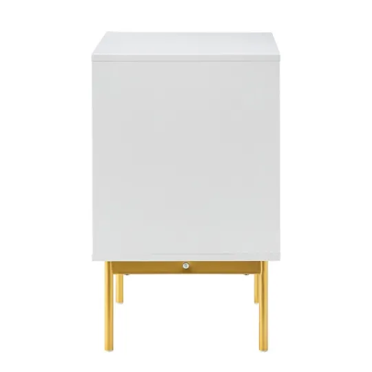 Kirkland's Home And Gold Wave Nightstand- Nightstands