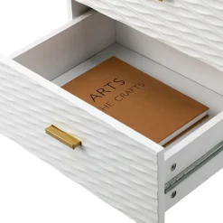 Kirkland's Home And Gold Wave Nightstand- Nightstands