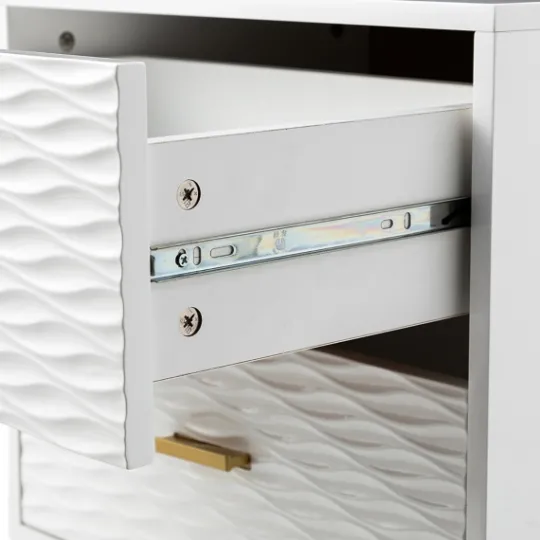 Kirkland's Home And Gold Wave Nightstand- Nightstands