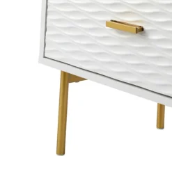 Kirkland's Home And Gold Wave Nightstand- Nightstands