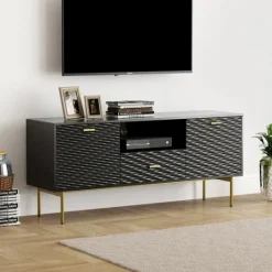 Kirkland's Home And Gold Wave Tv Stand- Tv Stands & Media Consoles