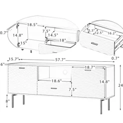 Kirkland's Home And Gold Wave Tv Stand- Tv Stands & Media Consoles