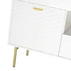 Kirkland's Home And Gold Wave Tv Stand- Tv Stands & Media Consoles