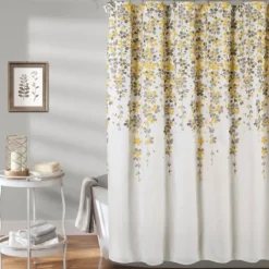 Kirkland's Home And Gray Weeping Flower Shower Curtain- Shower Curtains