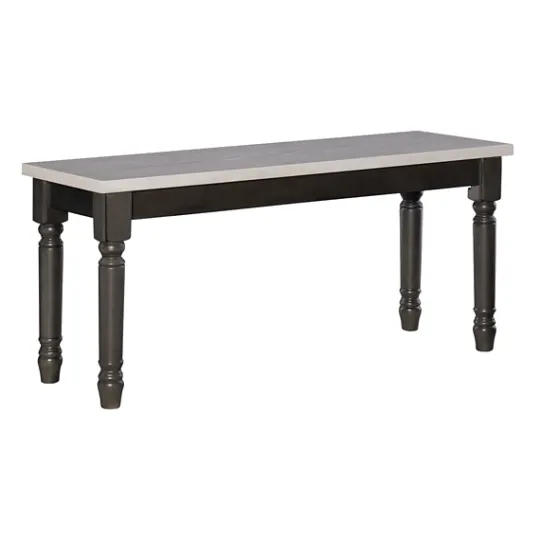Kirkland's Home And Gray Wood Two Tone Dining Bench- Dining Chairs