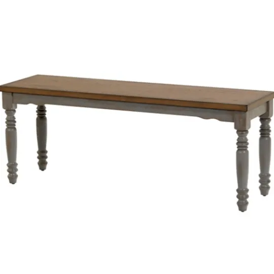 Kirkland's Home And Gray Wooden Dining Bench- Dining Chairs