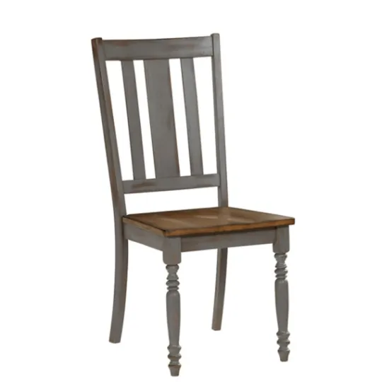Kirkland's Home And Gray Wooden Dining Chairs, Set Of 2- Dining Chairs