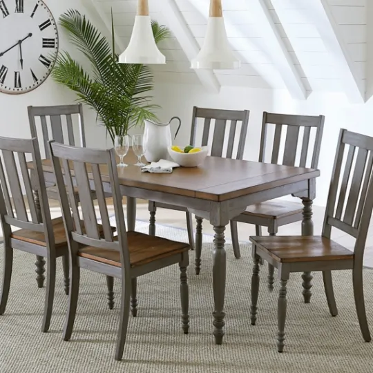 Kirkland's Home And Gray Wooden Dining Chairs, Set Of 2- Dining Chairs