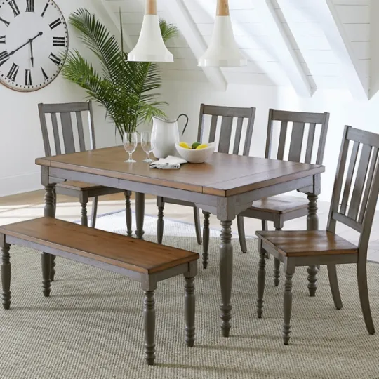 Kirkland's Home And Gray Wooden Dining Chairs, Set Of 2- Dining Chairs