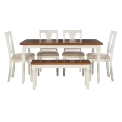 Kirkland's Home And Light Brown Wood 6-Pc. Dining Set- Dining Sets