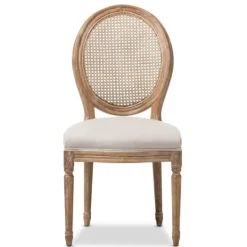 Kirkland's Home And Natural Cane Oval Back Dining Chair- Dining Chairs