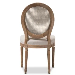 Kirkland's Home And Natural Cane Oval Back Dining Chair- Dining Chairs