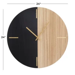 Kirkland's Home And Natural 2-Tone Wood Wall Clock- Clocks