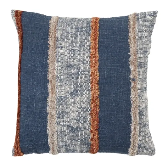 Kirkland's Home And Orange Vertical Stripe Throw Pillow- Pillows